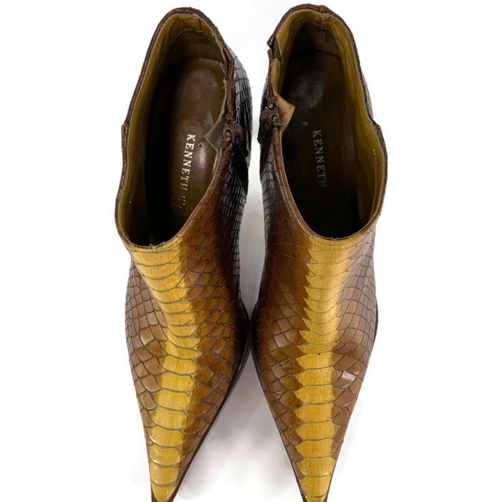 Kenneth Cole Snake Pattern Ankle Boots Size 8.5M - Picture 8 of 12